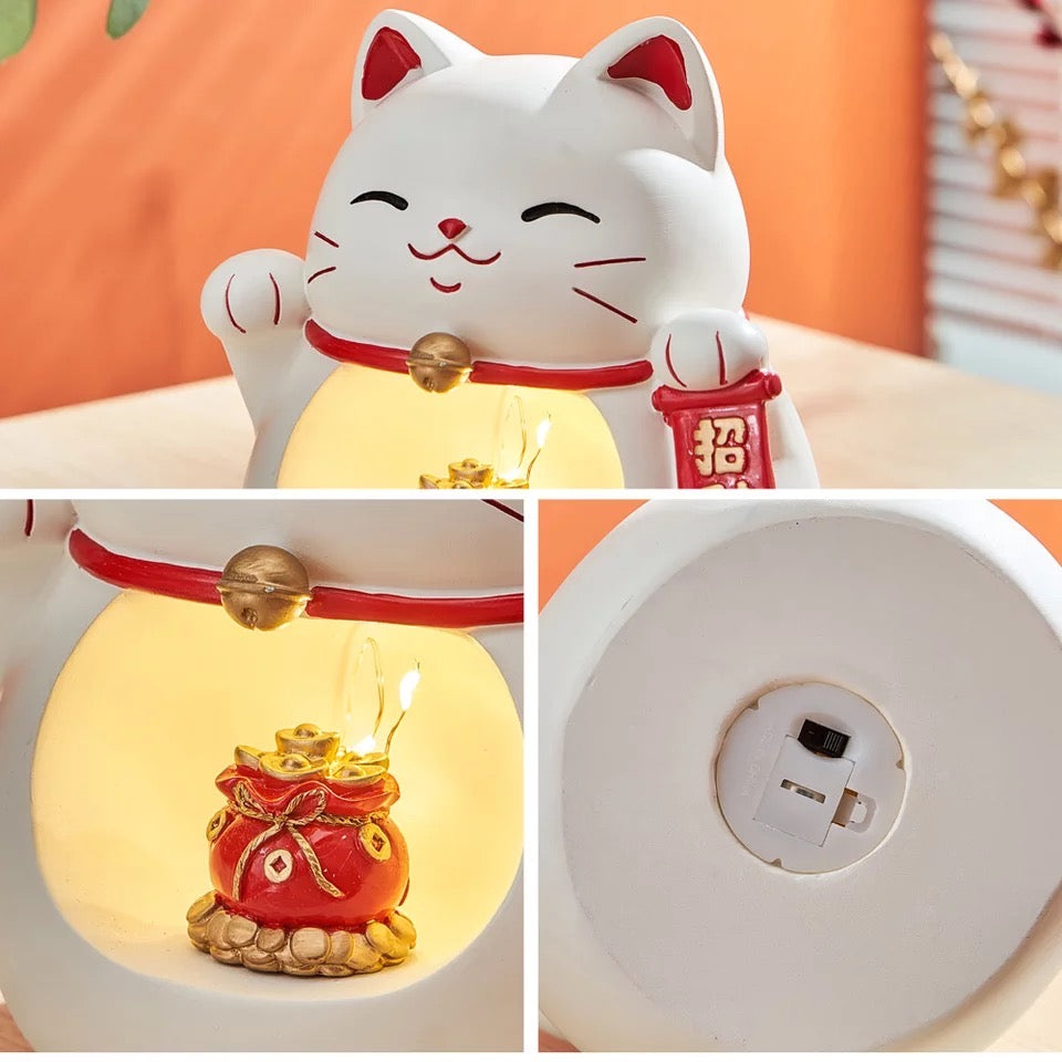 #133 fortune cat night light home deco ornanments lucky cat maneki neko best gift