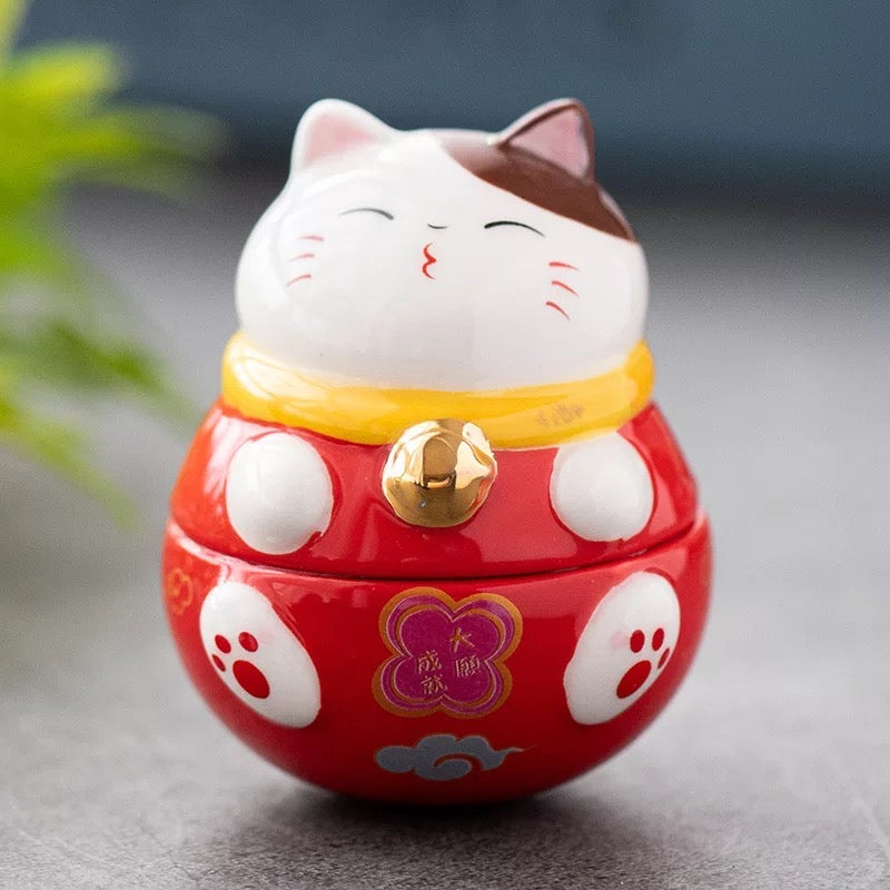 HD1010  fortune cat tumbler home deco ceramic cute maneki neko