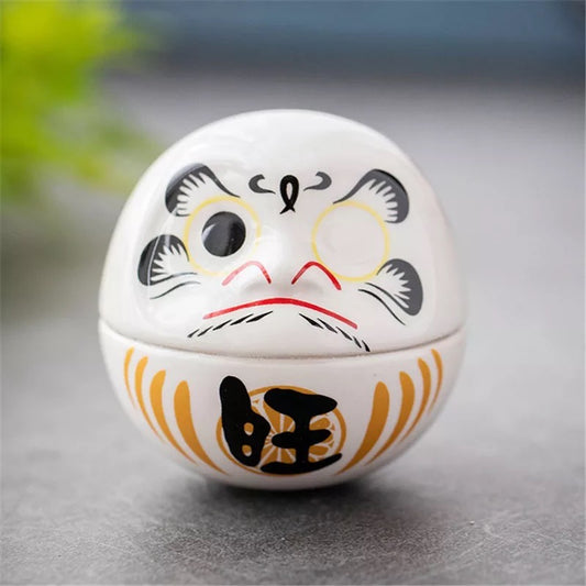#HD1011 daruma tumbler lucky cat ceramic home deco figurine handicrafts