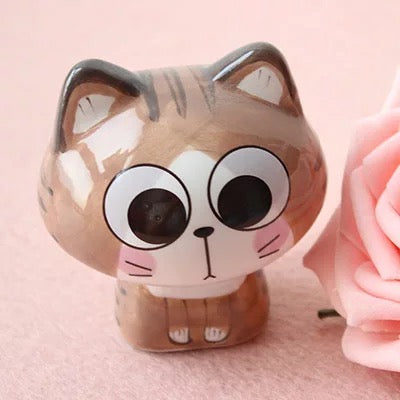 #143 happy cat china ceramic  desk deco.cute lucky cat home deco figurine handicrafts gift