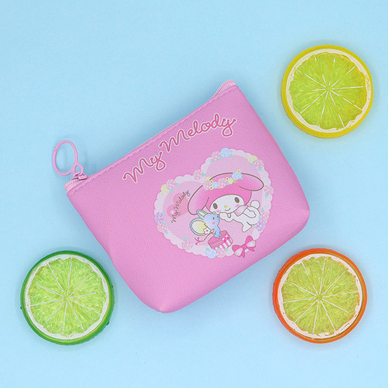 10 pcs lot san-rio cute cartoon PU purse  ku-romi melody cinner-moroll