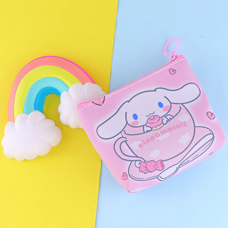 10 pcs lot san-rio cute cartoon PU purse  ku-romi melody cinner-moroll