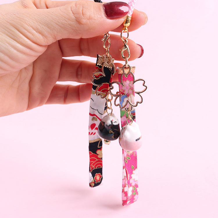 #JA1012 Japanese style lucky phone charm key chain bag hanging gift