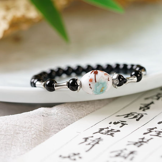 #JB1005 6 pcs lot Ancient Chinese Traditional  style ceramic bracelet girl gift