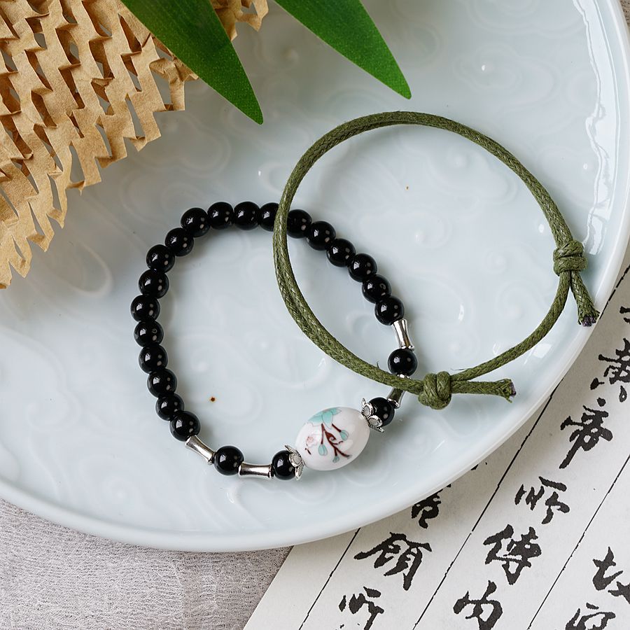 #JB1005 6 pcs lot Ancient Chinese Traditional  style ceramic bracelet girl gift
