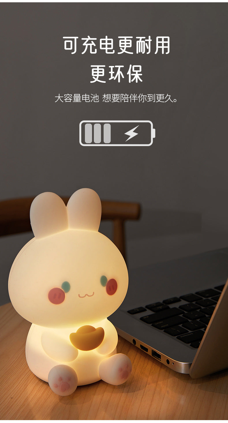 #134 Silicon Lucky Rabbit USB LED light bed light night light lamp