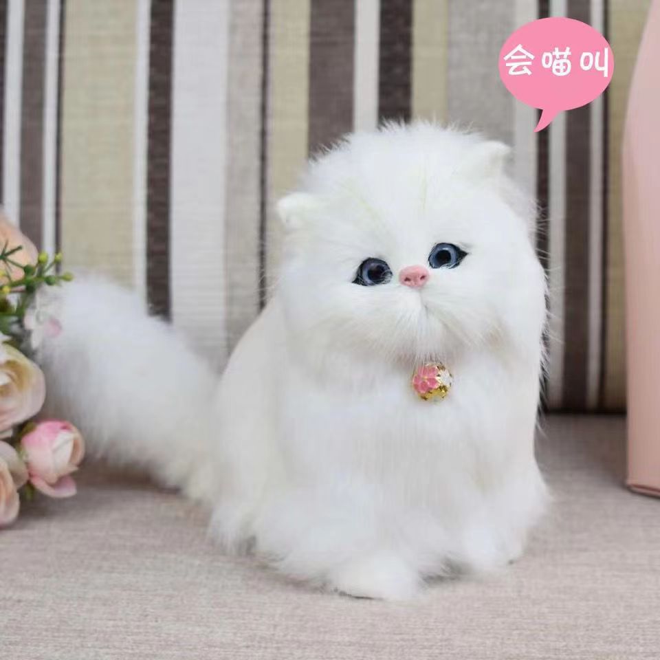 HA1006  simulation cat cute faux furs catmodel  home decoration ornaments gift