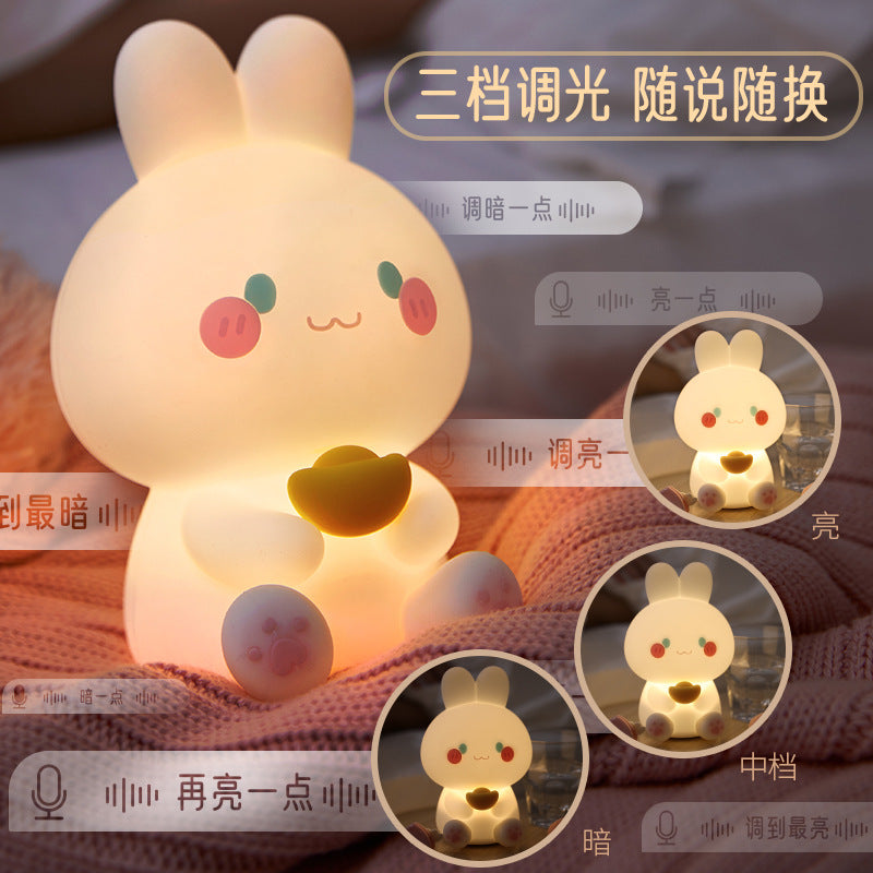 #134 Silicon Lucky Rabbit USB LED light bed light night light lamp