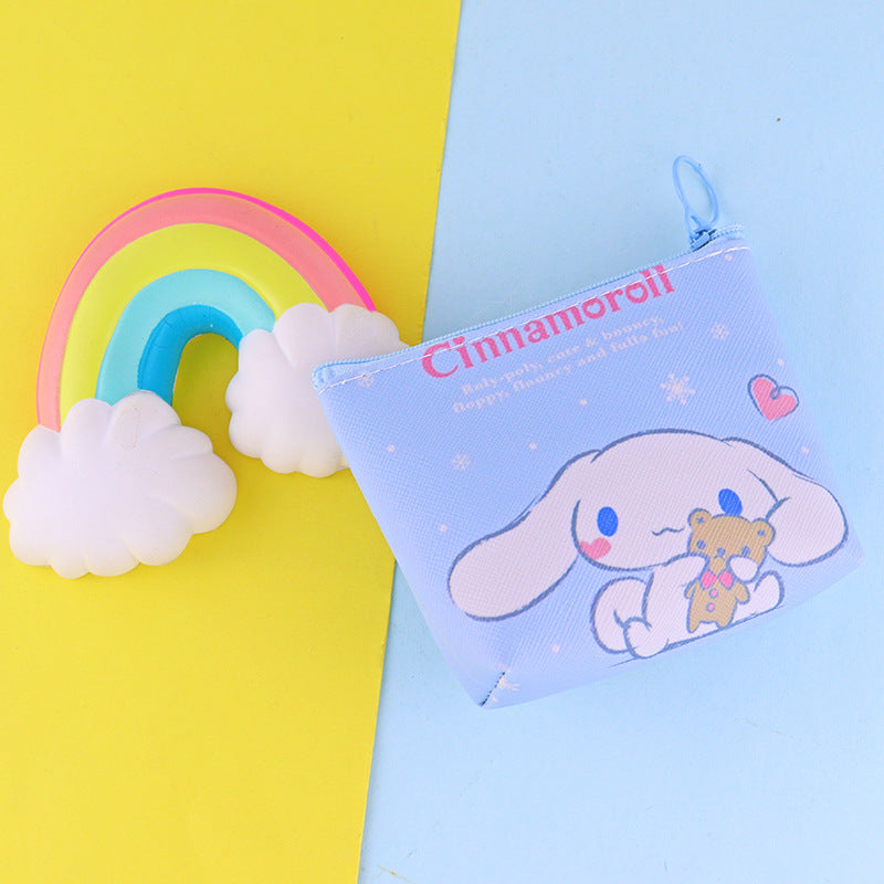 10 pcs lot san-rio cute cartoon PU purse  ku-romi melody cinner-moroll