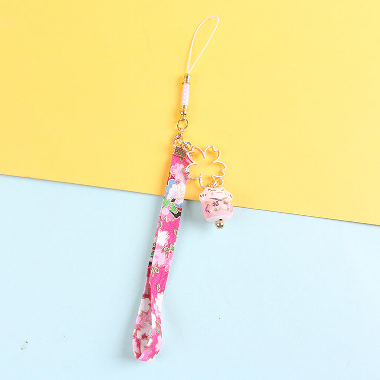 #JA1012 Japanese style lucky phone charm key chain bag hanging gift