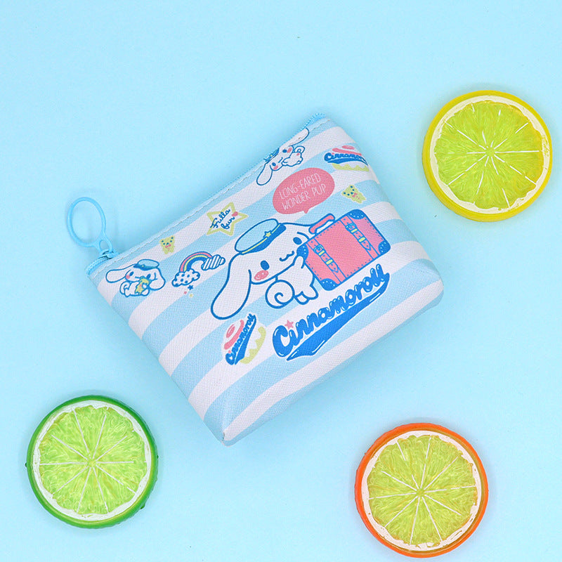 10 pcs lot san-rio cute cartoon PU purse  ku-romi melody cinner-moroll
