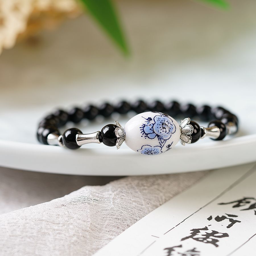 #JB1005 6 pcs lot Ancient Chinese Traditional  style ceramic bracelet girl gift