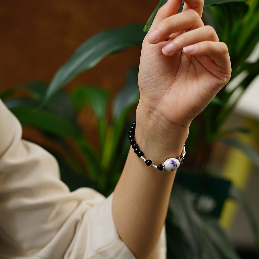 #JB1005 6 pcs lot Ancient Chinese Traditional  style ceramic bracelet girl gift