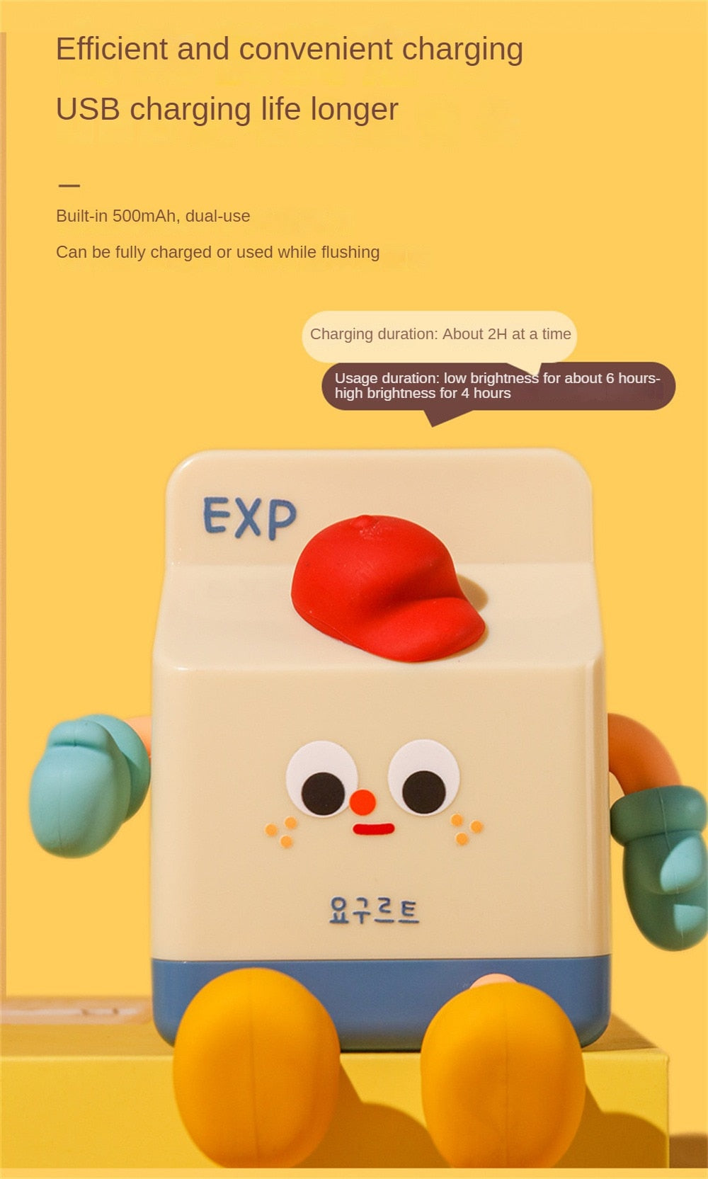 #HD1027 Cartoon Milk Box Design Kawaii Lamp Night Light Baby bed light gift