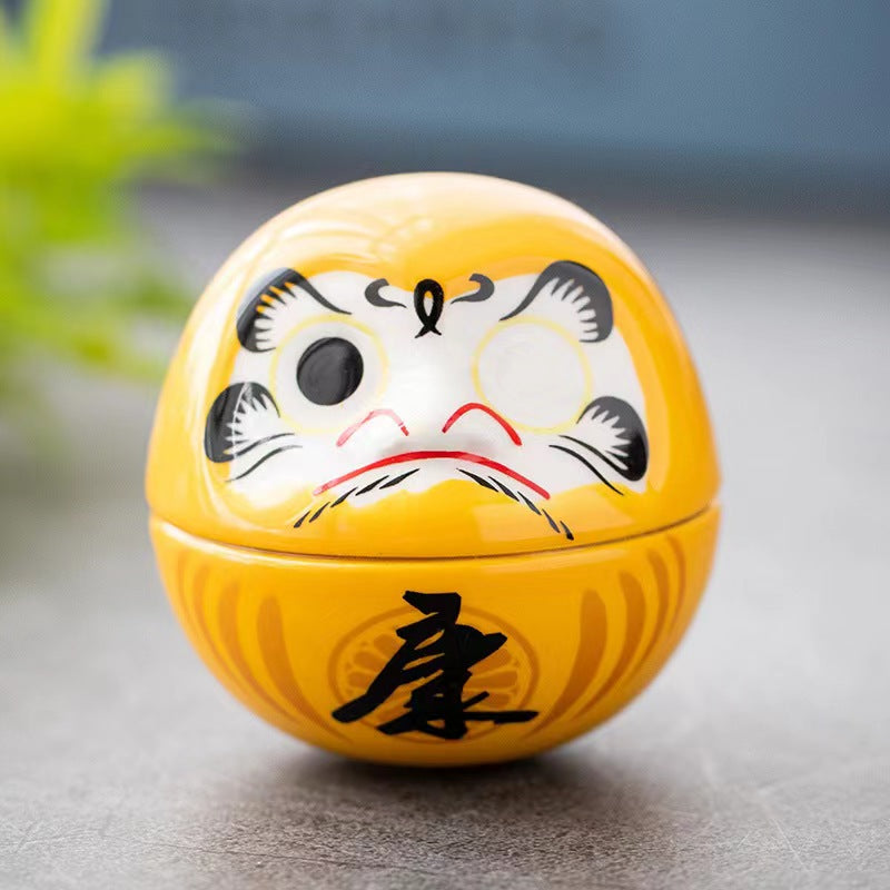 #HD1011 daruma tumbler lucky cat ceramic home deco figurine handicrafts