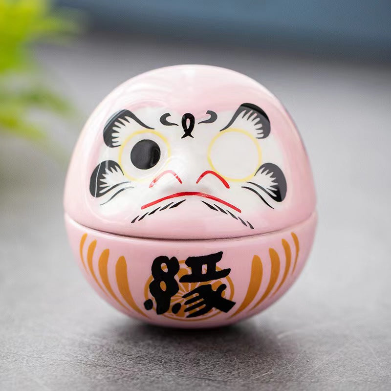 #HD1011 daruma tumbler lucky cat ceramic home deco figurine handicrafts