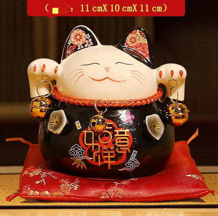 HD#1017 new style fortune cat money bank maneki neko  home deco ceramic lucky cat