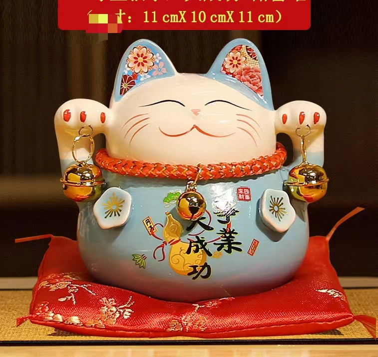 HD#1017 new style fortune cat money bank maneki neko  home deco ceramic lucky cat