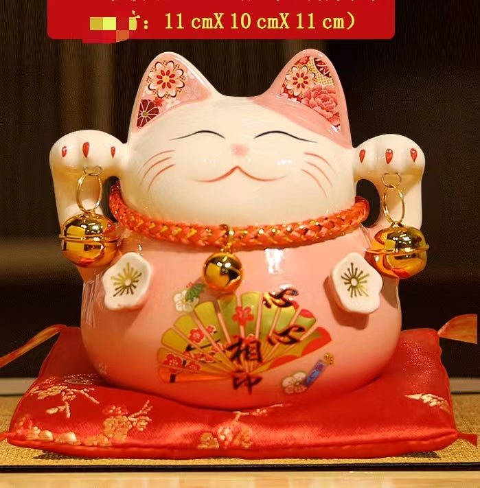 HD#1017 new style fortune cat money bank maneki neko  home deco ceramic lucky cat