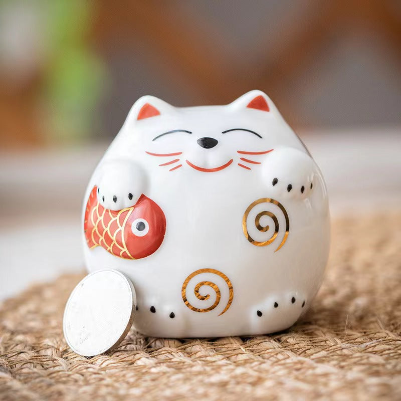 #106 ZAKKA fortune cat money bank maneki neko home deco ceramic lucky cat
