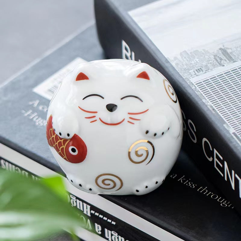 #106 ZAKKA fortune cat money bank maneki neko home deco ceramic lucky cat