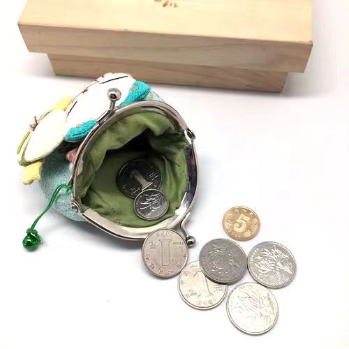 #HA1001 coin purse fortune cat maneki multi purpose pocket cloth handbag key holder