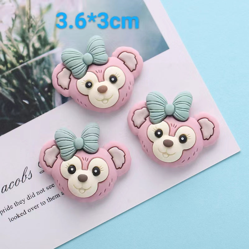#216 Big size charm DIY cartoon rabbit bear charm decoration 10 pcs lot randomy