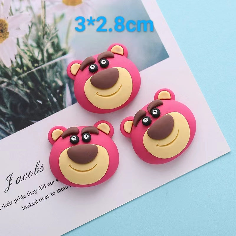 #216 Big size charm DIY cartoon rabbit bear charm decoration 10 pcs lot randomy