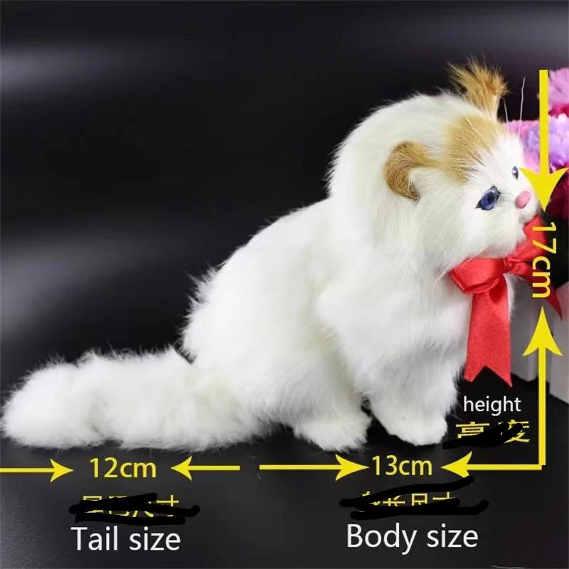 HA1006  simulation cat cute faux furs catmodel  home decoration ornaments gift