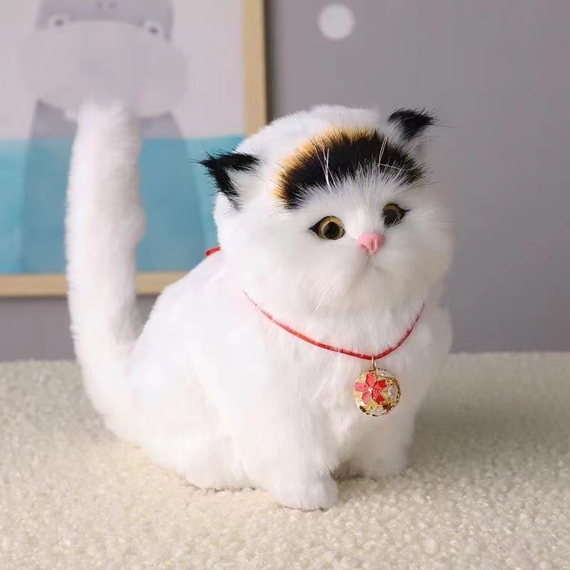 HA1006  simulation cat cute faux furs catmodel  home decoration ornaments gift
