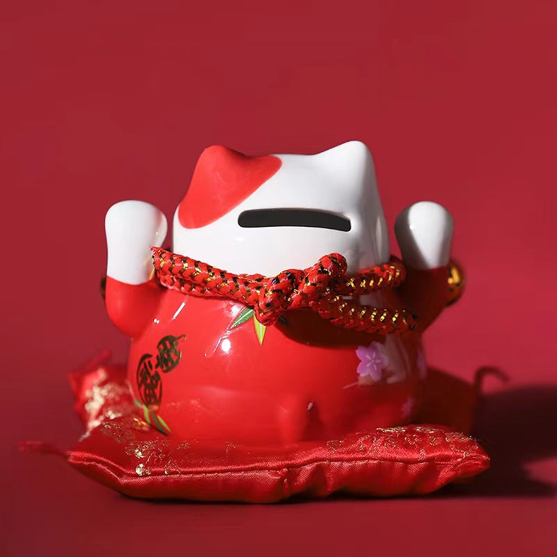 #101 Fortune cat money bank lucky cat maneki neko piggy