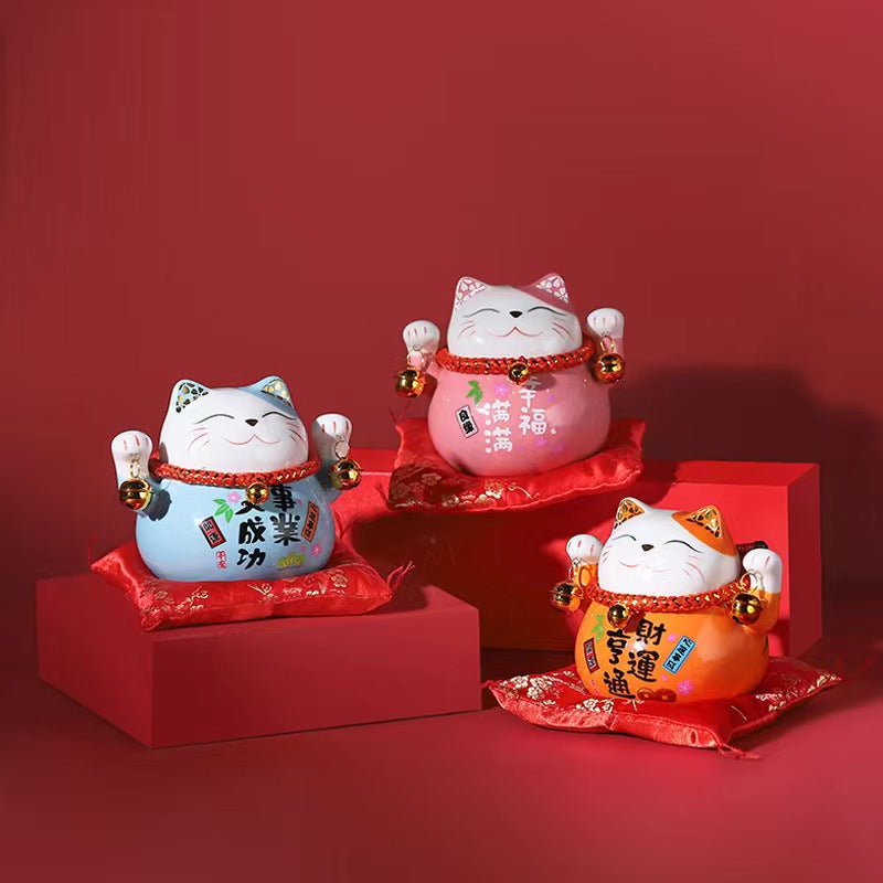 #101 Fortune cat money bank lucky cat maneki neko piggy
