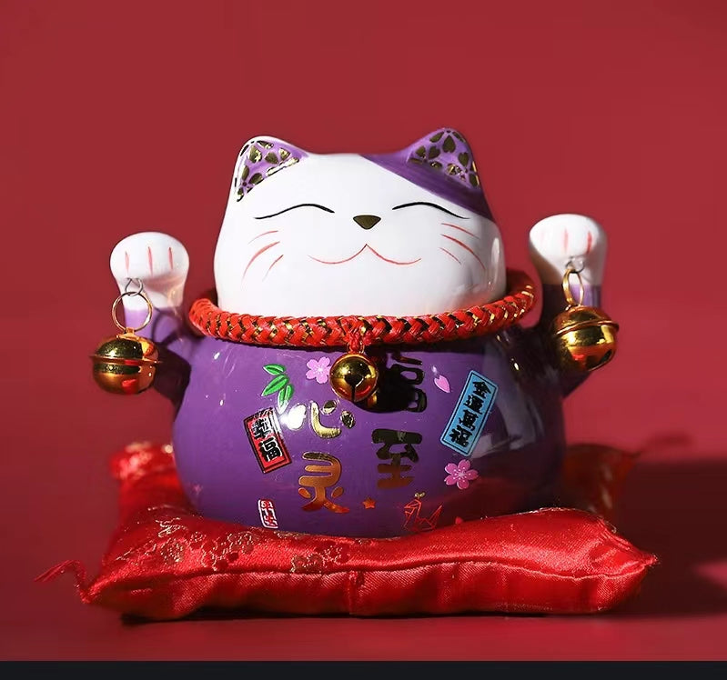 #101 Fortune cat money bank lucky cat maneki neko piggy