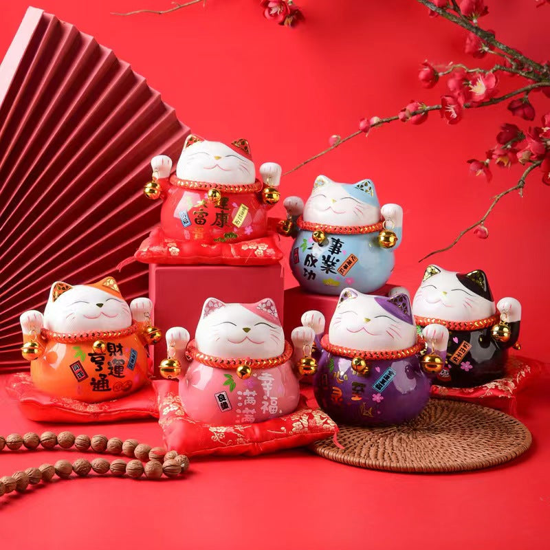 #101 Fortune cat money bank lucky cat maneki neko piggy