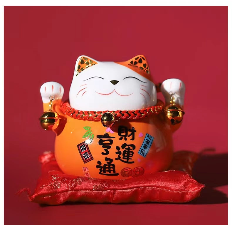 #101 Fortune cat money bank lucky cat maneki neko piggy