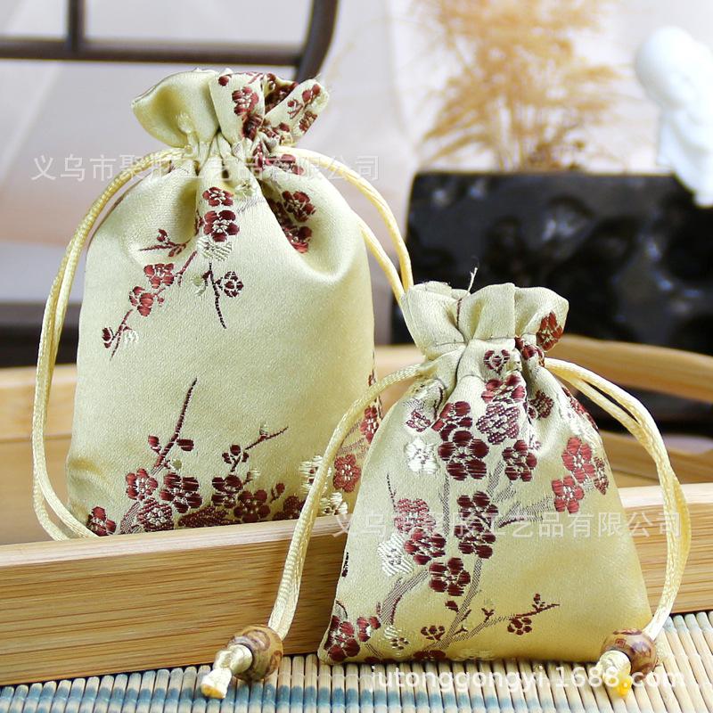 #400 10 pcs lot Embroidery gift bag jewerly bag packing back blank sachet bag