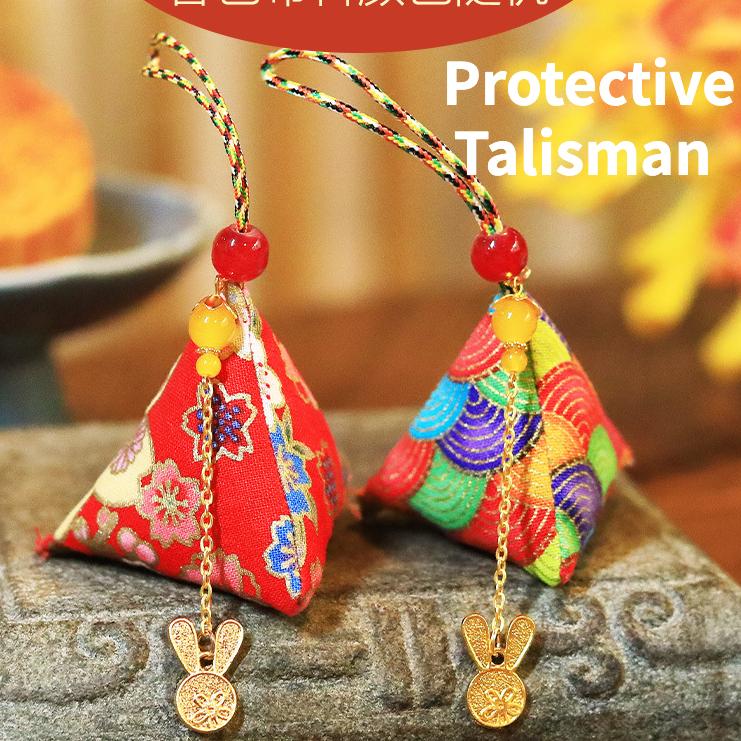 #HA1003 random 8 pcs lot Festival Sachet embroidery natual chinese herb perfume bag hanging decoration protective talisman